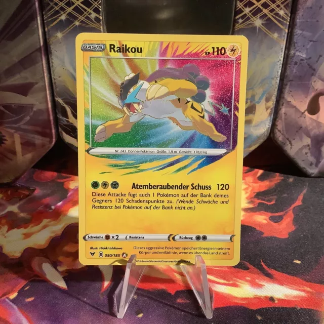 Pokemon Card Card Raikou Amazing Rare Vivid Voltage Color Shock Holo Mint