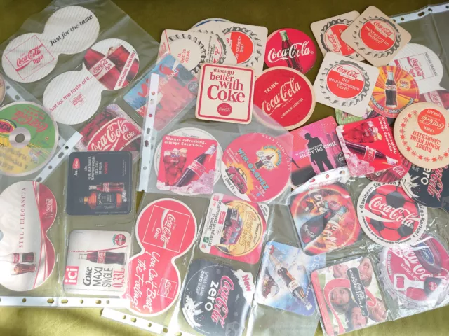 43 COCA COLA Vintage 80's - 90's Coasters All Different
