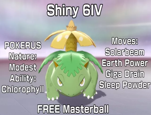 Shiny/non-shiny Bulbasaur/venusaur 6IV Brilliant 