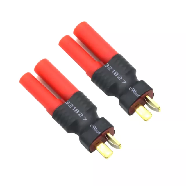 2x HXT 4.0MM 4.0 to T Plug Male/Female Adapter Lipo Battery Bullet Deans Cordles