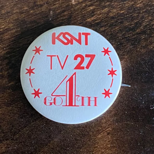 Vintage Pinback Button KSNT TV 27 Go 4th of July Pinback Button Topeka Kansas