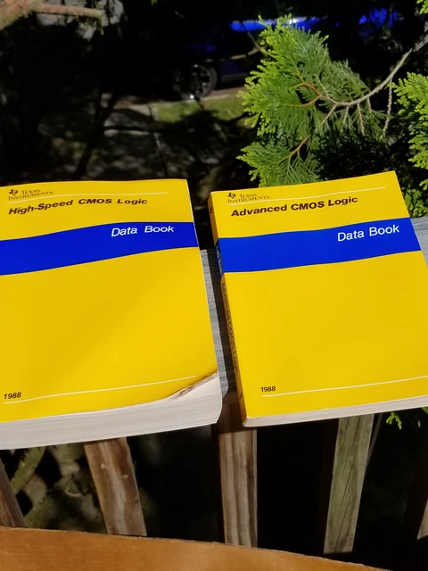2 Vintage Texas Instruments Books  Data Electronic Manual Cmos High Speed Logic