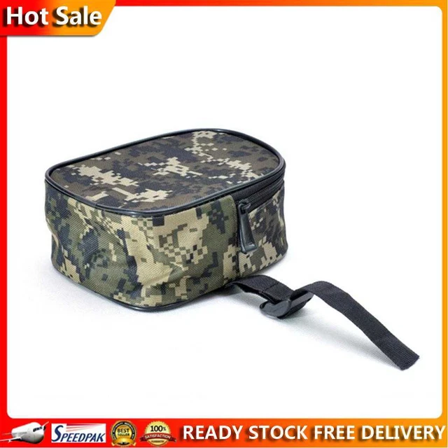 Portable Fishing Reel Storage Bag Digital Camo Protective Case Fishing Accessory