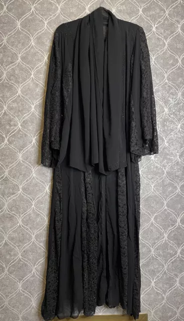 Abito da donna nero Abaya taglia 56 Emirati Arabi Uniti