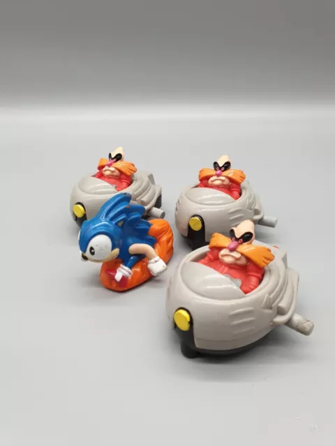 4× Vintage 1993 - 1998 SEGA SONIC THE HEDGEHOG BURGER KING MCDONALDS TOYS