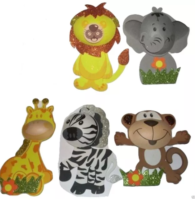 5 10 15 20 douche bébé safari animaux décorations mousse faveurs fille ou garçon 3