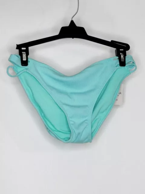 NWT Arizona Bikini Swimming Bottom Color Teal Slit Sides Hipster Elastic Stretch