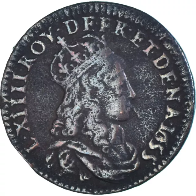 [#1175400] Münze, Frankreich, Louis XIV, Liard de France, 1655, Paris, S+, Kupfe