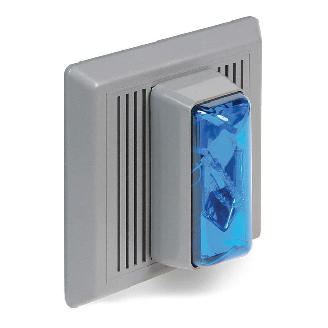 EDWARDS SIGNALING 869STRB-AQ Horn Strobe,Blue,24VAC/DC,Indoor Flush