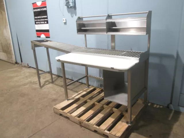 "Hobart" Heavy Duty Commercial S.s. Wrapping/Labeling Conveyor Prep Station