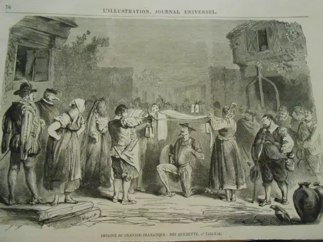 Gravure 1864 - Théatre Don Quichotte 6è tableau