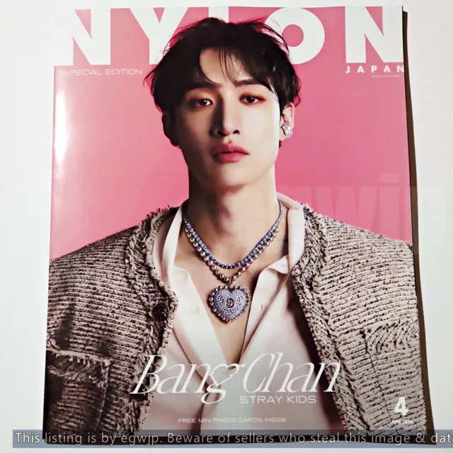 Bang Chan Stray Kids Edition NYLON JAPAN Apr 2024 Japanese Mag w/mini photo card