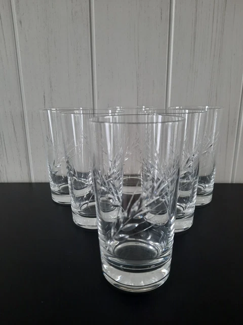 6 Verres A Orangeade ou à eau  38 Cl Cristal D'arques Modèle Fleury Épi
