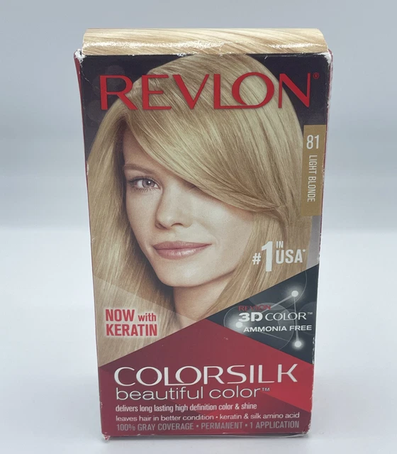 REVLON COLORSILK 81 Light Blonde Permanent Hair Dye 3D Color Gel