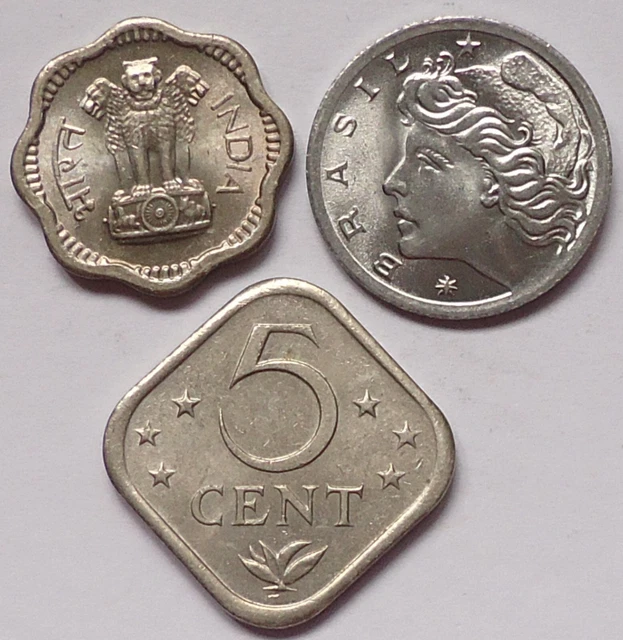 World Coins Lot Of 3, See Pics  0.99 Cents Auction & Free Shipping  (# 108)