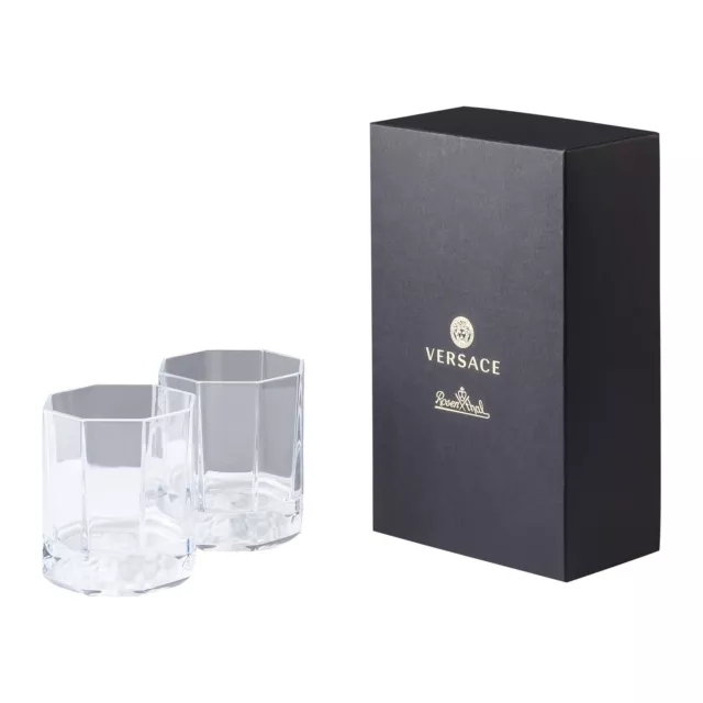 Versace Rosenthal - Set 2 Glasses Whisky Light Clear Versace - Medusa