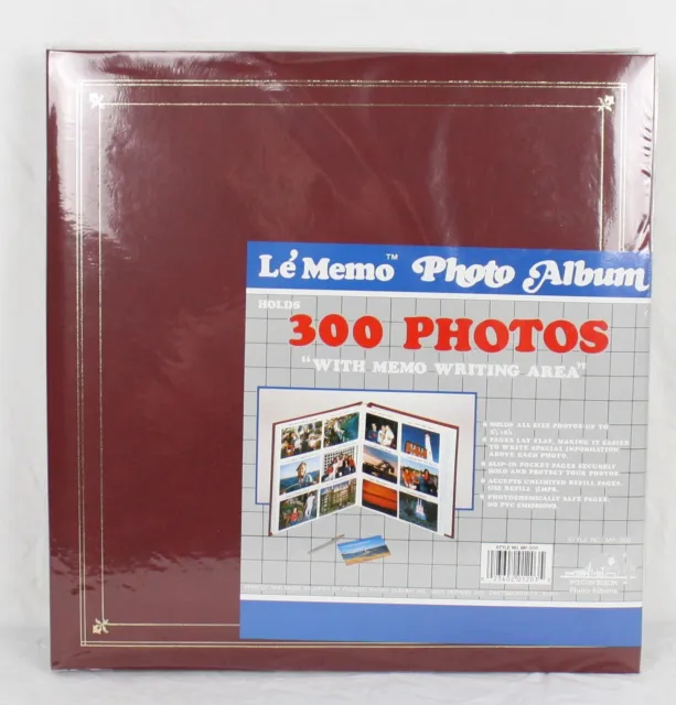 Álbum de fotos Pioneer Le' memo área de escritura de memorias recargable 300 fotos BURGANDY