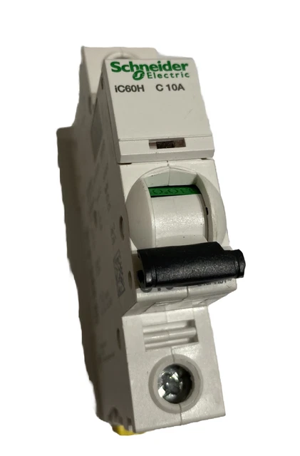SCHNEIDER IKQ MCB 10 Amp Single Pole Breaker C10 Type C 10A A9F57110 ...