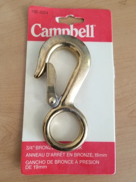 Campbell 3/4"(19mm) Type 2311B Rigid Bronze Snap Hook (New)(5ea)