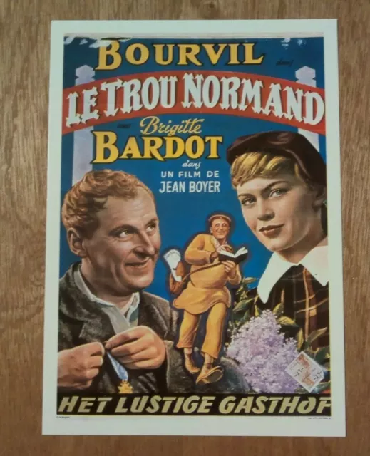 carte postale cinéma film LE TROU NORMAND Brigitte BARDOT BOURVIL