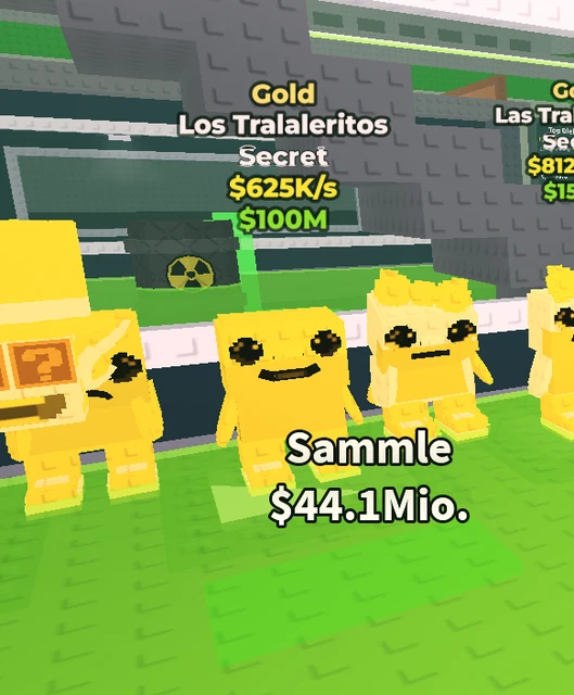 Sab Secret Brain Rots STEAL A BRAINROT SAB Secret Los Tralaleritos Gold 625 K/s EUR 1,00 ...