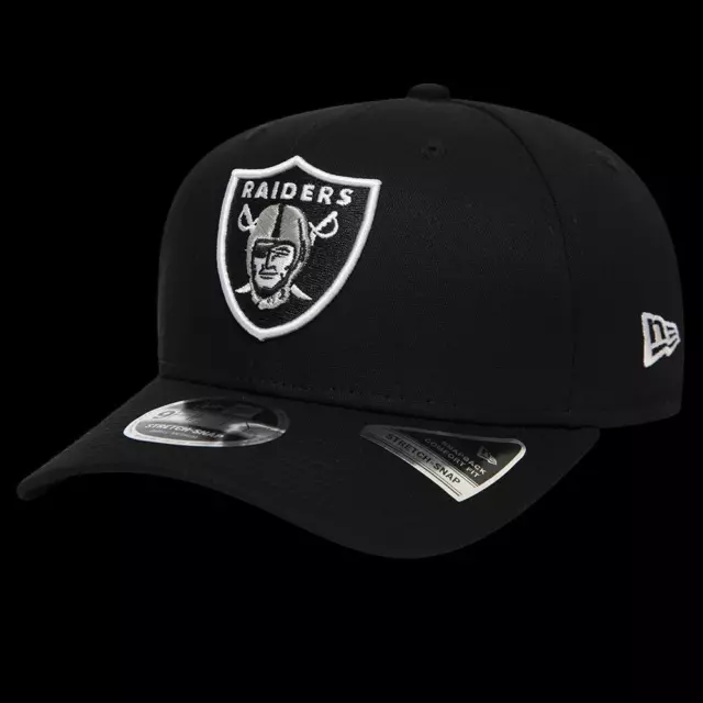 New Era Mens 9Fifty Baseball Cap.oakland Raiders Black Stretch Snapback Hat S20