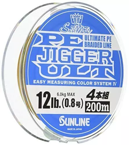 Sunline PE Line Saltimate Jigger ULT 4-Piece Set No 0.8 12lb 200m