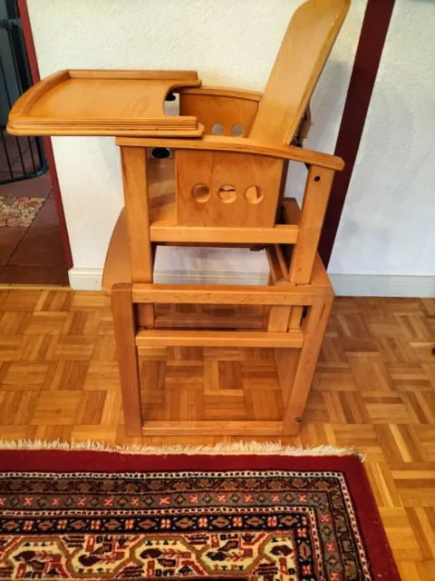 Ältere Geuther  Kombi Hochstuhl  2in1 Kinderstuhl aus Holz mit Tisch