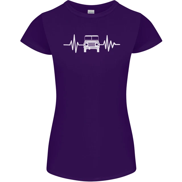 T-shirt 4x4 Heart Beat Pulse Off Roading da donna Petite Cut 5