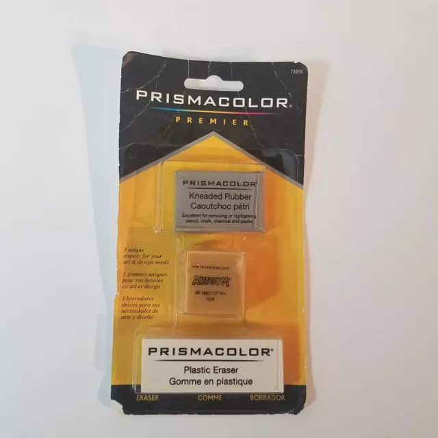 Sanford Prismacolor 3 Pc, Premier Art Eraser Sampler Set, Kneaded Artgum Plastic