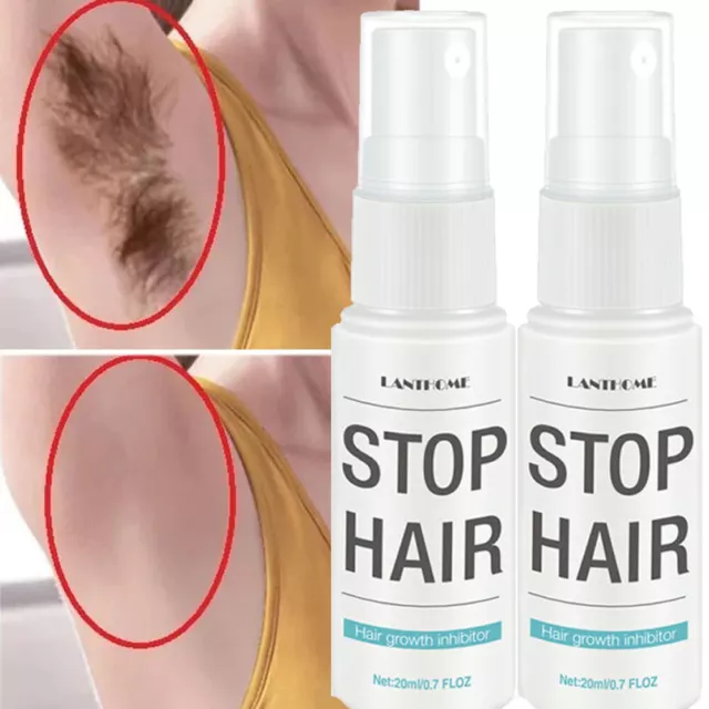 2-Pack Permanent Hair Removal Cream Painless Stop Hair Growth Inhibitor Remover