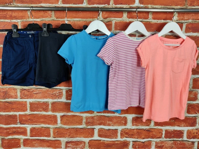 GIRLS BUNDLE AGE 5-6 YEARS NEXT M&S etc CASUAL TOP T-SHIRT SHORTS SUMMER 116CM