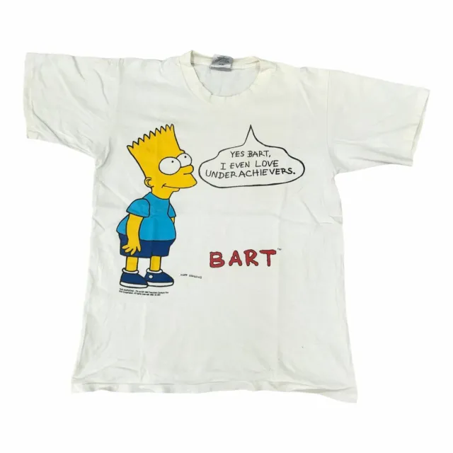 1990 Vintage THE SIMPSONS BART T Shirt Large | Single Stitch Oneita