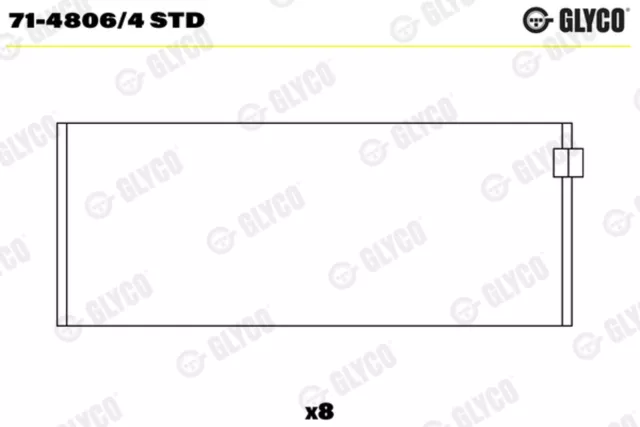 Pleuellager GLYCO 71-4806/4 STD für BMW E90 X1 E87 Z4 E91 X3 E46 3er 1er Compact