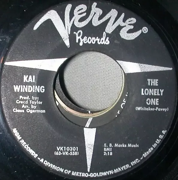 Kai Winding The Ice Cream Man / The Lonely One Vinyl Single 7inch Verve