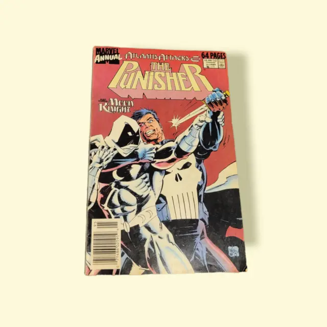 Marvel The Punisher comic graphic novel vintage 1989 Moon Knight Atlantis Attack