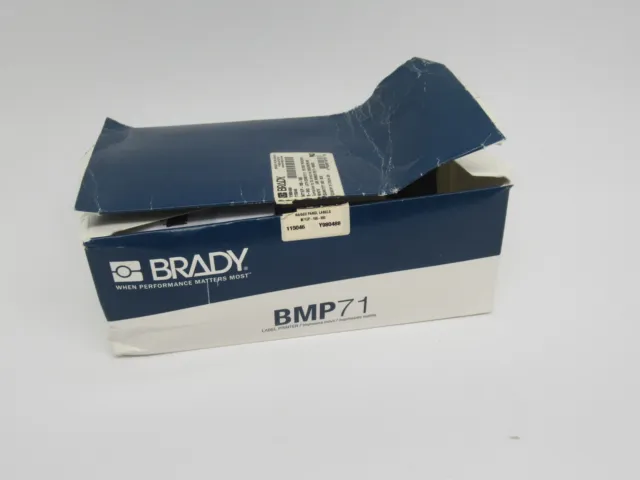 Brady 115046 Printing Labels White 100 Labels 1.9"H x 1.2"W *Damaged Box* NEW