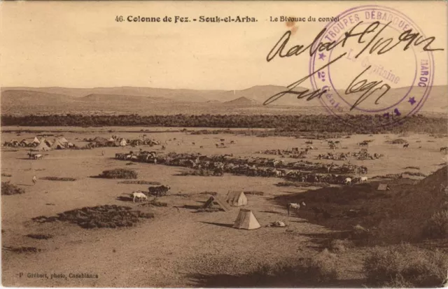 CPA AK MAROC Souk-EL-ARBA Colonne de FEZ (31634)