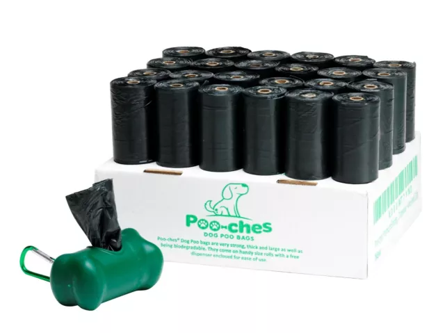 Dog Poo Bags 300 Pack On A Roll Biodegradable Extra Large & Strong by Poo-ches®