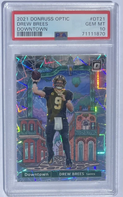 2021 Panini Donruss Optic Downtown Drew Brees #DT-21 PSA 10 GEM MT