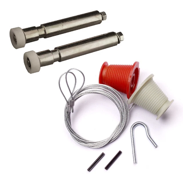 NUEVO - KIT DE REPARACIÓN COMPLETO HENDERSON Cables y Rodillos (Tuercas) Repuestos para puerta de garaje