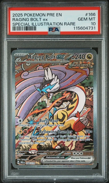 Max Rarity Raging Bolt 2025 POKEMON PRISMATIC Evolution Special Illustration Rare Raging Bolt ...