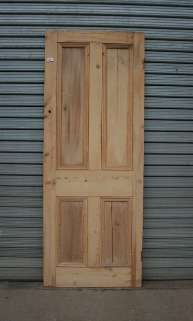 Door 29 1/2" x  76 .1/4" Reclaimed   Pine Victorian 4 Panel Internal ref 408B