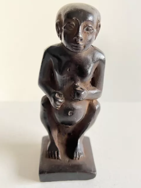 Seltene antike ägyptische Statue / Skulptur, Höhe 10,5 cm, Motiv schwangere Frau