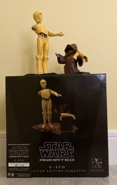 Star Wars C-3PO & Jawa Animmated Gentle Giant Limited Edition Statue 2007 READ!