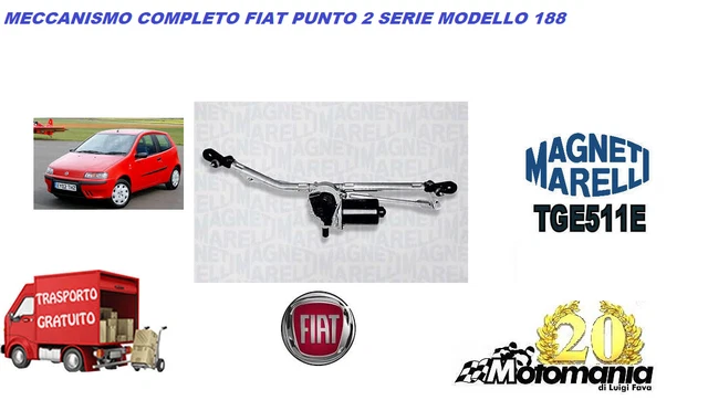 207014 MOTORINO TERGICRISTALLI Completo Di Tiranti Fiat Punto 188 1999 ...