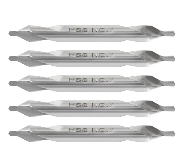 1/8" x 3/64" x 1-1/4" HSS Center Drill Bits, 5ps/set #0530-0100x5