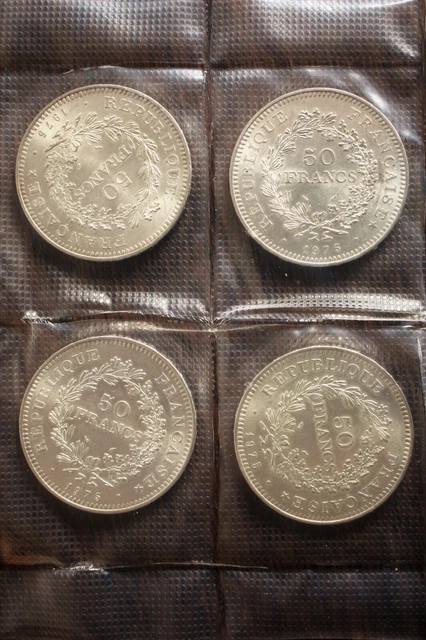lot de 10 x 50 francs Hercule argent qualité splendide à fdc