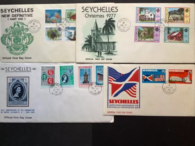 Seychelles First Day Covers X 4