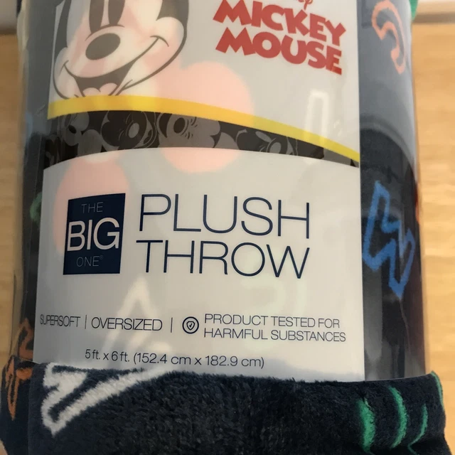 DISNEY'S MICKEY MOUSE The Big One Oversized Soft Printed Plush Throw ...